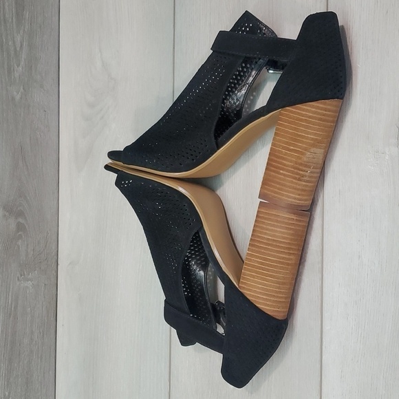 Steve Madden Women Shauna Ankle Suede Open Toe pump sandals shoes sz 9.5M - Picture 8 of 12